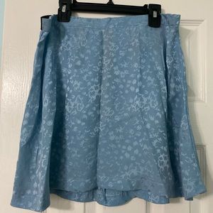 Reformation blue flounce a line skirt